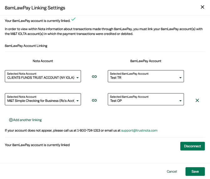 8amLawpay setting