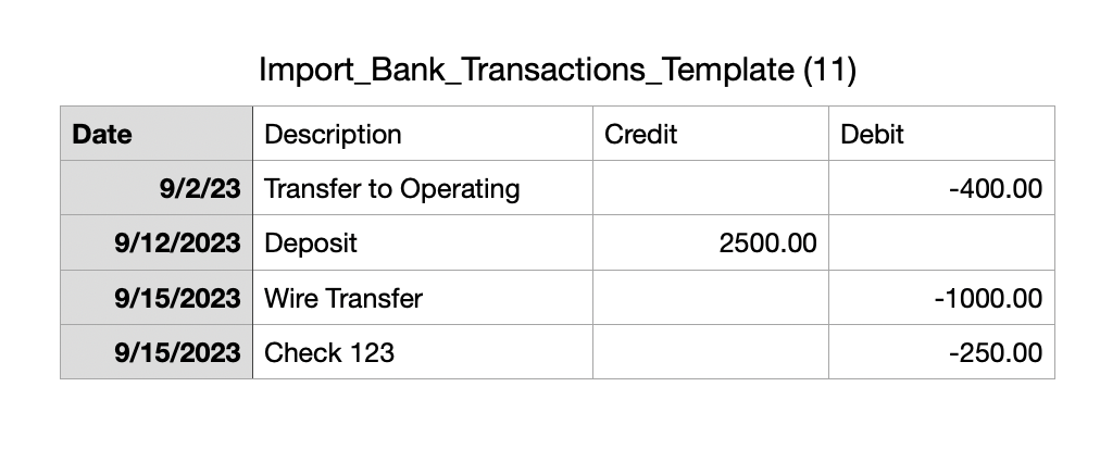 How do I manually import bank transactions?