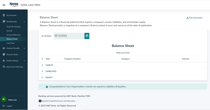 Balance Sheet Detail 1